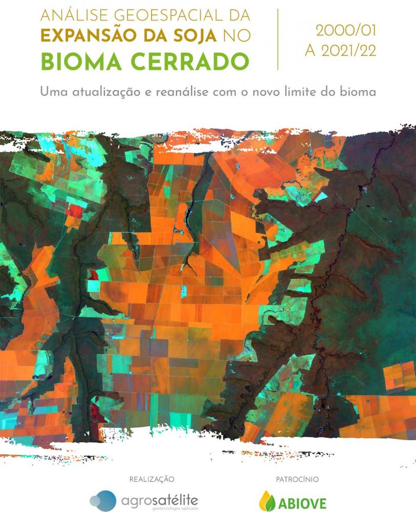 O mais recente relatório de análise geoespacial do Cerrado mostra que a soja quase triplicou sua área cultivada no bioma desde 2000, passando de 7,4 milhões de ha em 2000/01 para 21,4 milhões de ha em 2021/22. 