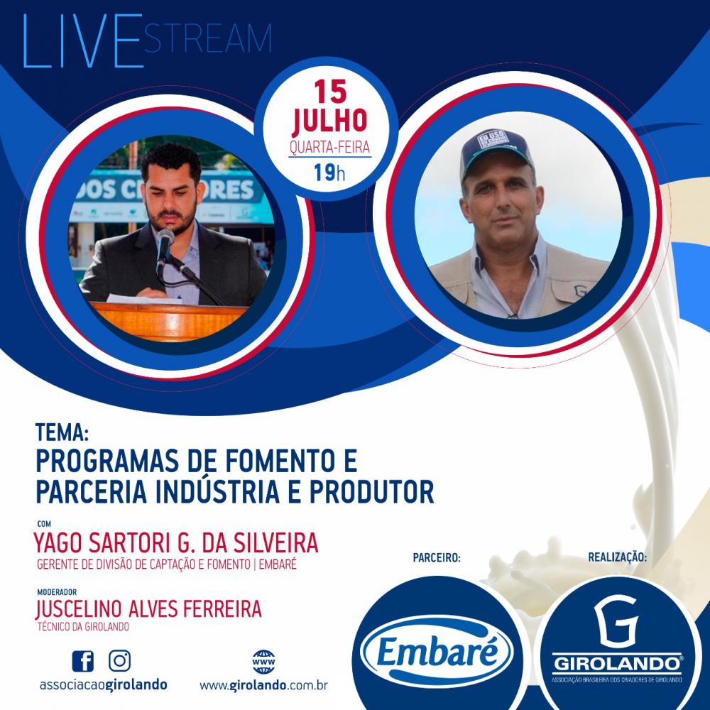 A agenda completa das próximas lives da Girolando será divulgada em breve