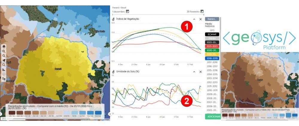 Mapa Paraná - Fonte: EarthDaily Agro Divulgação