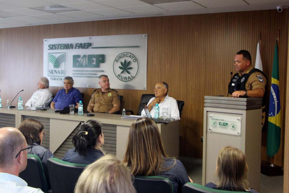 Patrulha Rural 4.0 é tema de encontro da Polícia Militar e com representantes da agricultura Foto: Ismael Ponchio/PMPR