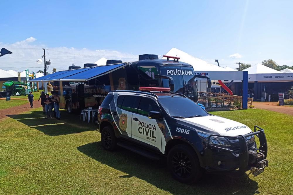 Polícia Civil orienta sobre o uso de drones durante Show Rural em Cascavel Foto: PCPR