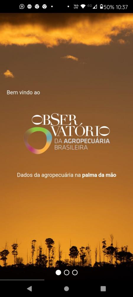 O Observatório da Agropecuária mobile segmenta-se em dois modelos de apresentação de dados: a plataforma estatística e a geoespacial.