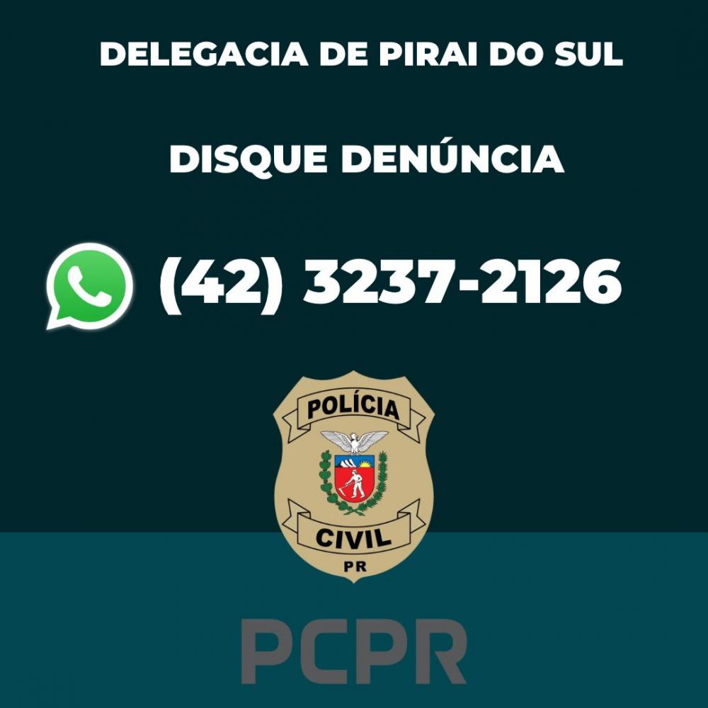 Delegacia da Polícia Civil de Piraí do Sul cria Disque Denúncia por WhatsApp para combater o crime na região