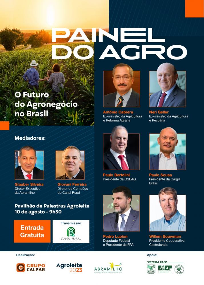O Painel acontece no dia 10 de agosto, às 9h30, no Pavilhão de Palestras (Pavilhão One) da Cidade do Leite e tem entrada gratuita. 