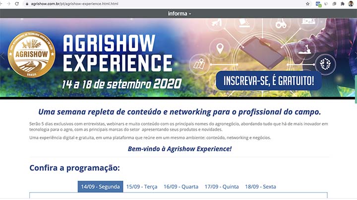 O evento virtual terá uma programação diversificada.