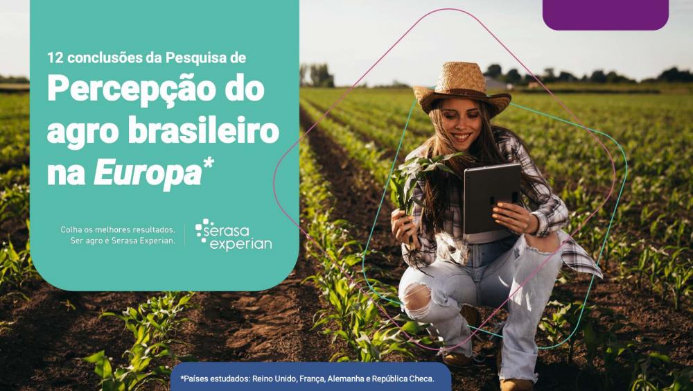 A pesquisa “Percepção do Agronegócio Brasileiro na Europa” foi conduzida pela consultora europeia de ‘Brand Value Management’, OnStrategy, com coordenação da Biomarketing, patrocínio da Serasa Experian e apoio da Associação Brasileira do Agronegócio (ABAG