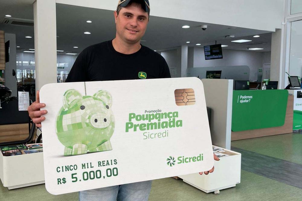 Ganhador da Poupança Premiada Sicredi é de Palmeira