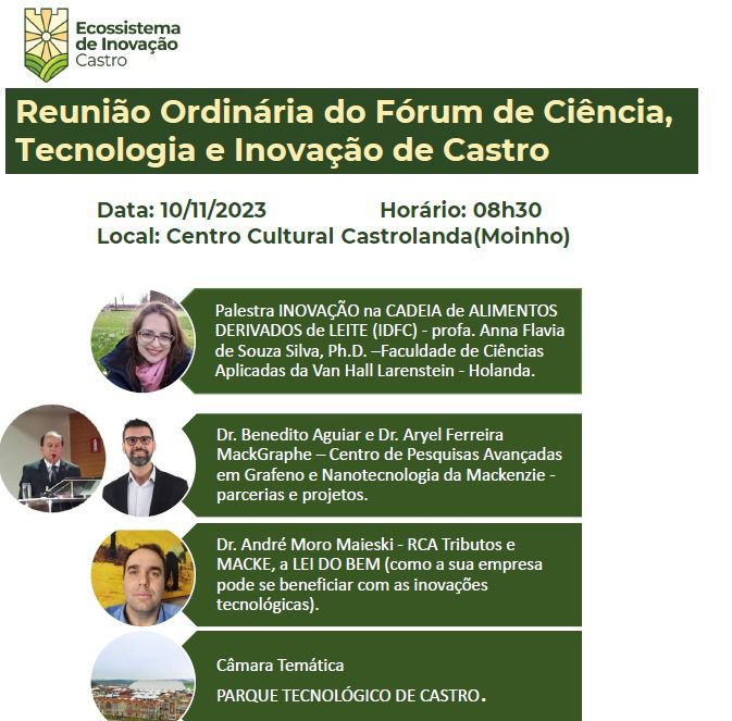 Castro: No Caminho da Inovação Tecnológica e Científica no Brasil.