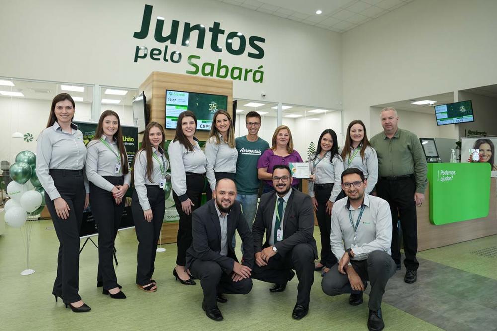 A agência comemora o crescimento de associados na região do Sabará em Ponta Grossa