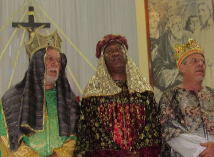Os três reis: Marcos, Jauri e Jamil. Fonte e fotos: Renato de Oliveira