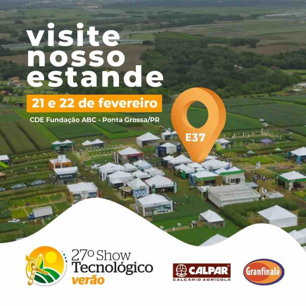 Calpar Calcário Agrícola e Granfinale Sistemas Agrícolas têm estande no lote E37