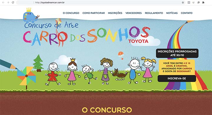 Para a oitava edição da competição, a Toyota irá premiar os desenhos mais criativos de carros, divididos em três categorias, de acordo com a faixa etária: de 4 a 7 anos, de 8 a 11 anos e de 12 a 15 anos.