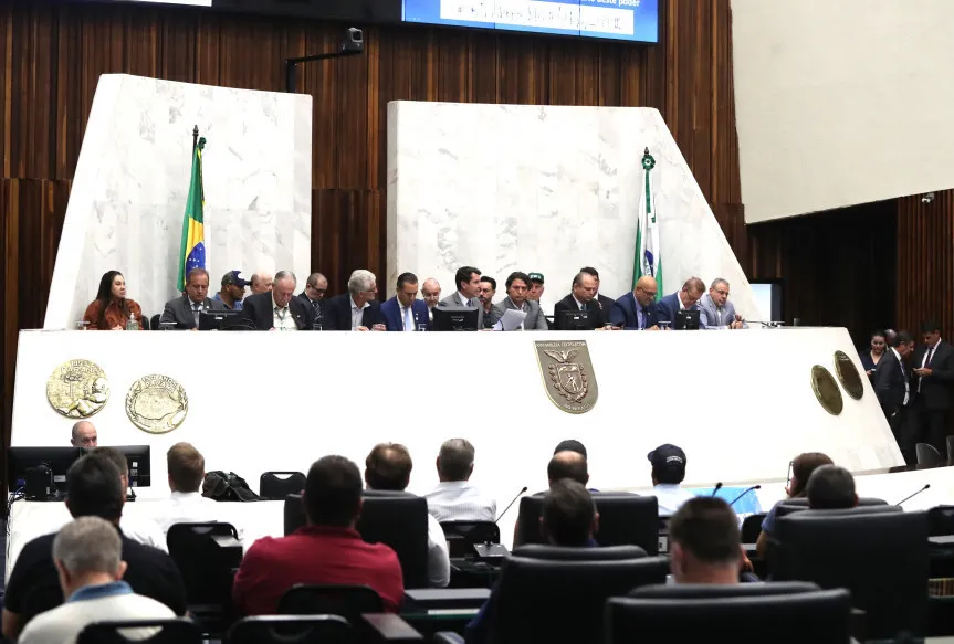 A audiência contou com a participação de produtores, lideranças, especialistas e autoridades.Créditos:Orlando Kissner/Alep