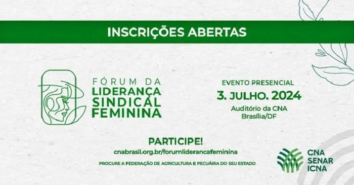 Inscrições estão abertas nas Federações de Agricultura e Pecuária dos estados