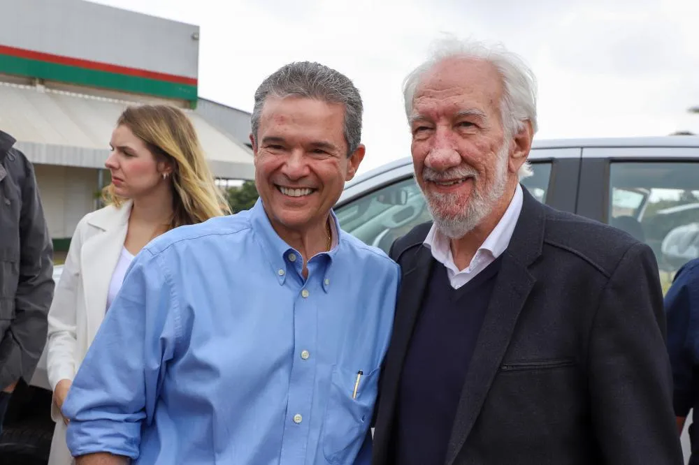 O governador em exercício Darci Piana recebeu o ministro da Pesca e Aquicultura, André de Paula, em uma visita a produtores de tilápia em Alvorada do Sul e Bela Vista do Paraíso, na região Norte do Paraná, nesta segunda-feira (15). Foto: Ari Dias/AEN