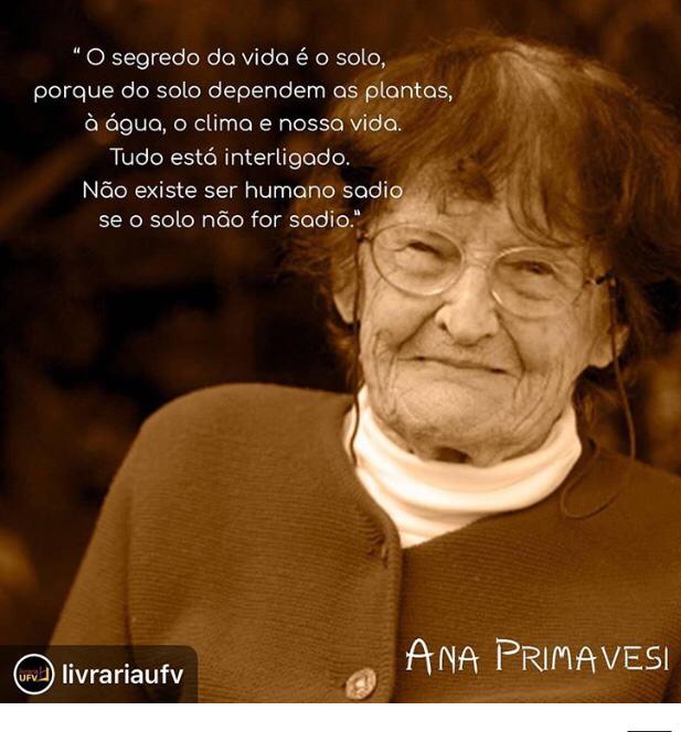 A Agronomia brasileira e a Humanidade agradecem ao legado da Engenheira Agrônoma Ana Maria Baronesa Primavesi. 
