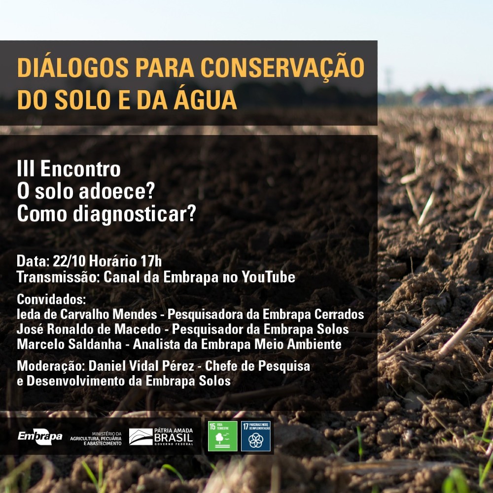A live vai sensibilizar o público sobre a necessidade do correto manejo do solo
