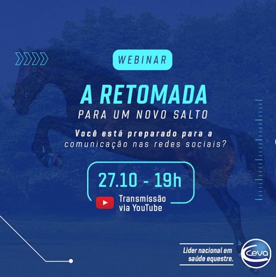 A retomada para um novo salto: webinar gratuito debaterá sobre as perspectivas para o mercado de equinos Divulgação baixar em alta resolução