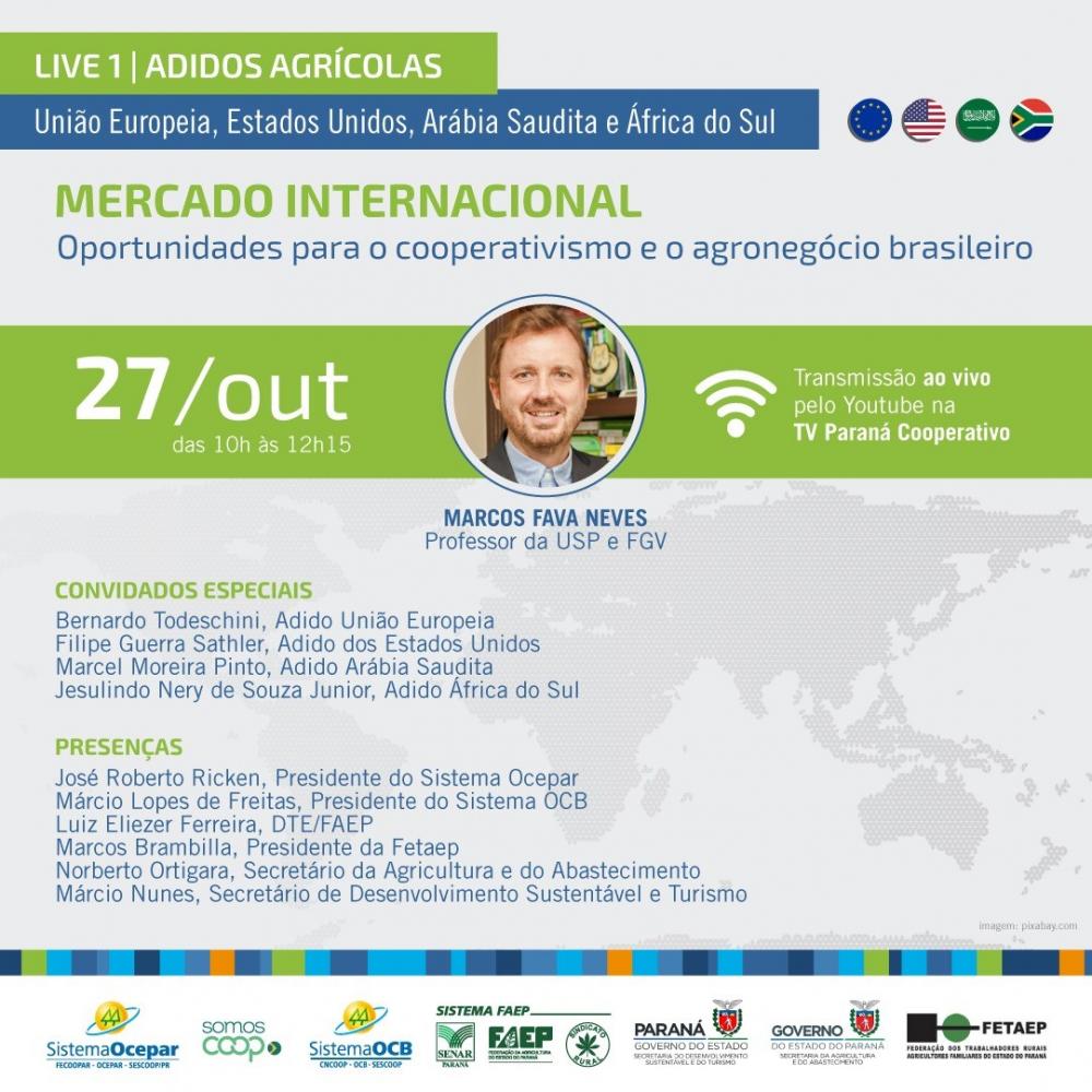 O evento contará com profissionais que atuam na União Europeia, Estados Unidos, Arábia Saudita e África do Sul.