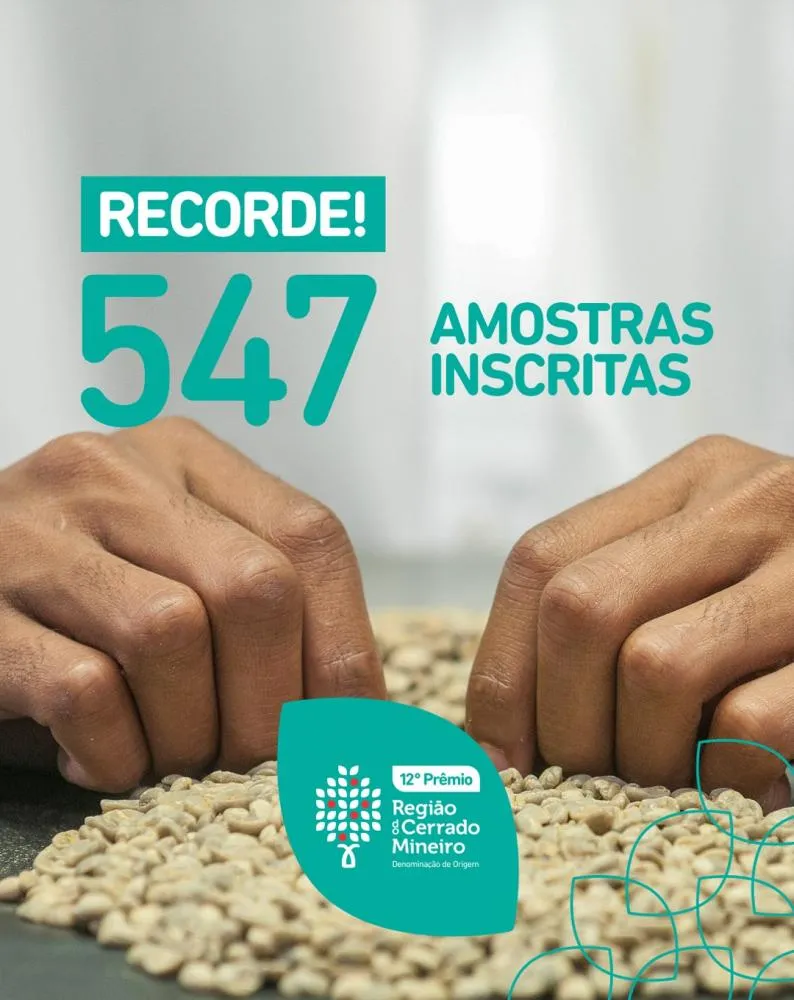 O 12º Prêmio Região do Cerrado Mineiro alcançou um marco histórico com um recorde de 547 inscrições de amostras de café, superando as 500 do ano passado. O prêmio, dividido em três categorias, recebeu 278 inscrições na categoria Café Natural, 78 na Cereja