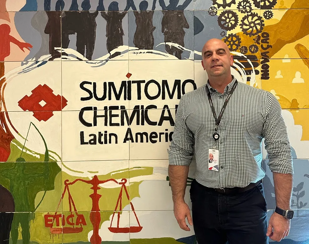 Gerente de Marketing de BioRacionais Brasil da Sumitomo Chemical, Eduardo Rossini (Crédito: Sumitomo Chemical).