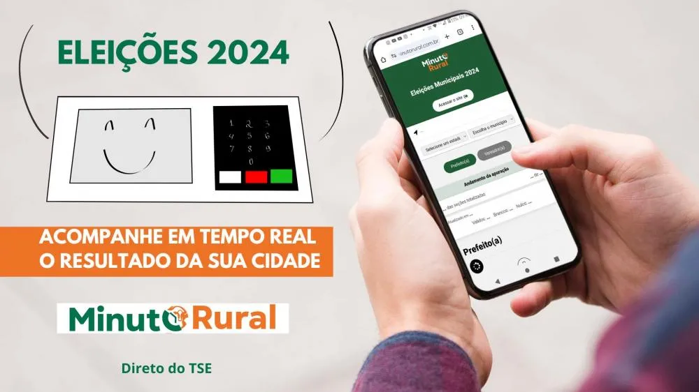 Acompanhe em tempo real a contagem de votos pelo sistema do Minuto Rural, diretamente conectado ao TSE, e veja o desempenho dos candidatos e suas porcentagens de votação.