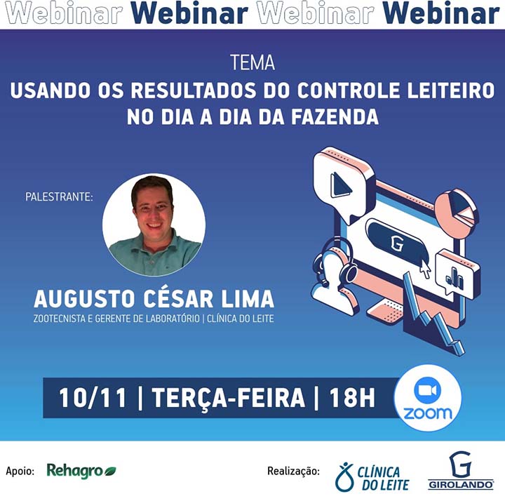 Webinar agendado para esta terça-feira (10/11), às18h.