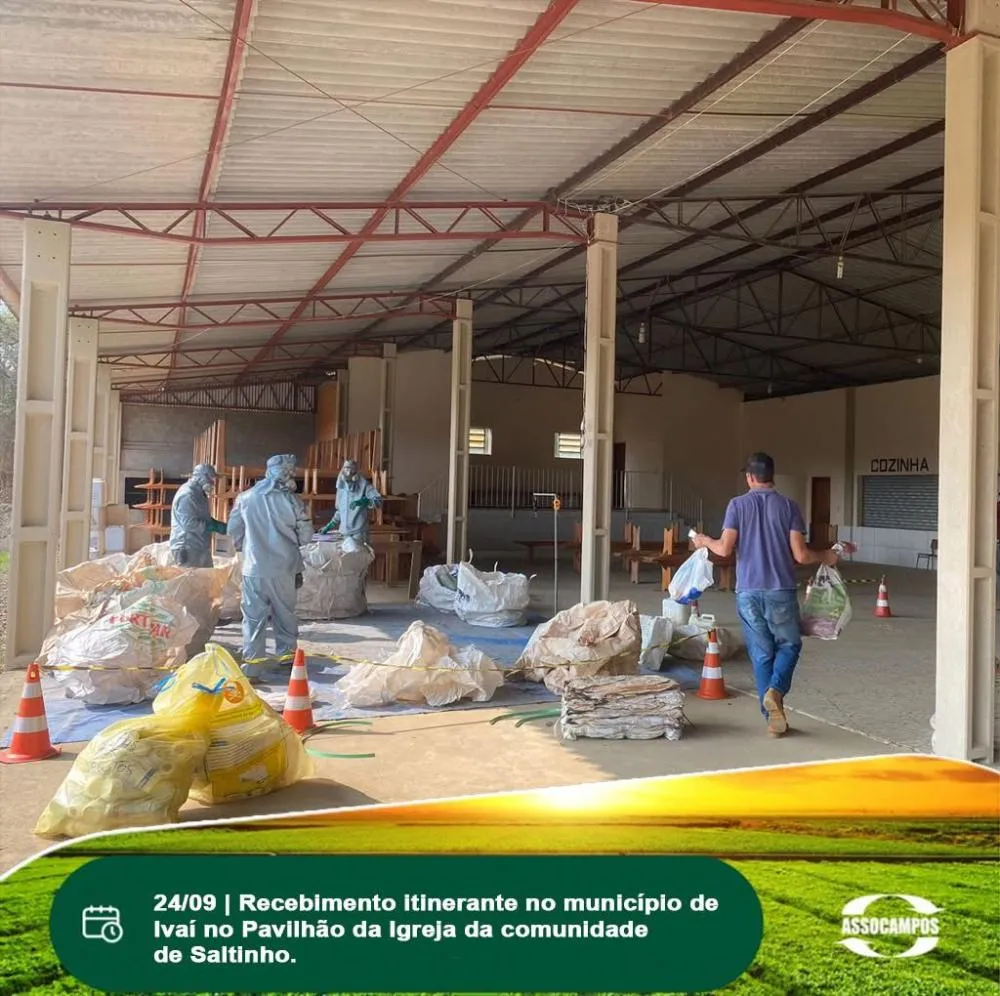 A ASSOCAMPOS divulga o calendário 2025 com as datas das coletas itinerantes de embalagens vazias de defensivos agrícolas em sua área de atuação nos Campos Gerais.