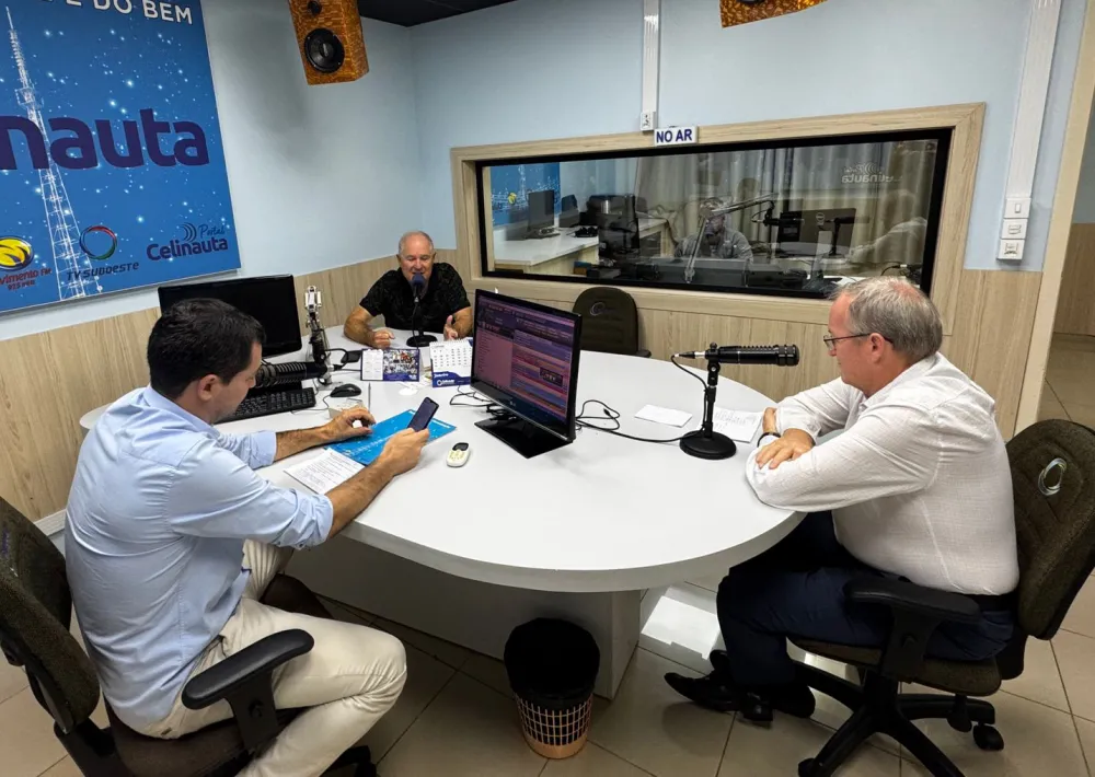 Durante a visita, Ricken participou do programa semanal da Cooperativa Tradição, Caminhos da Produção