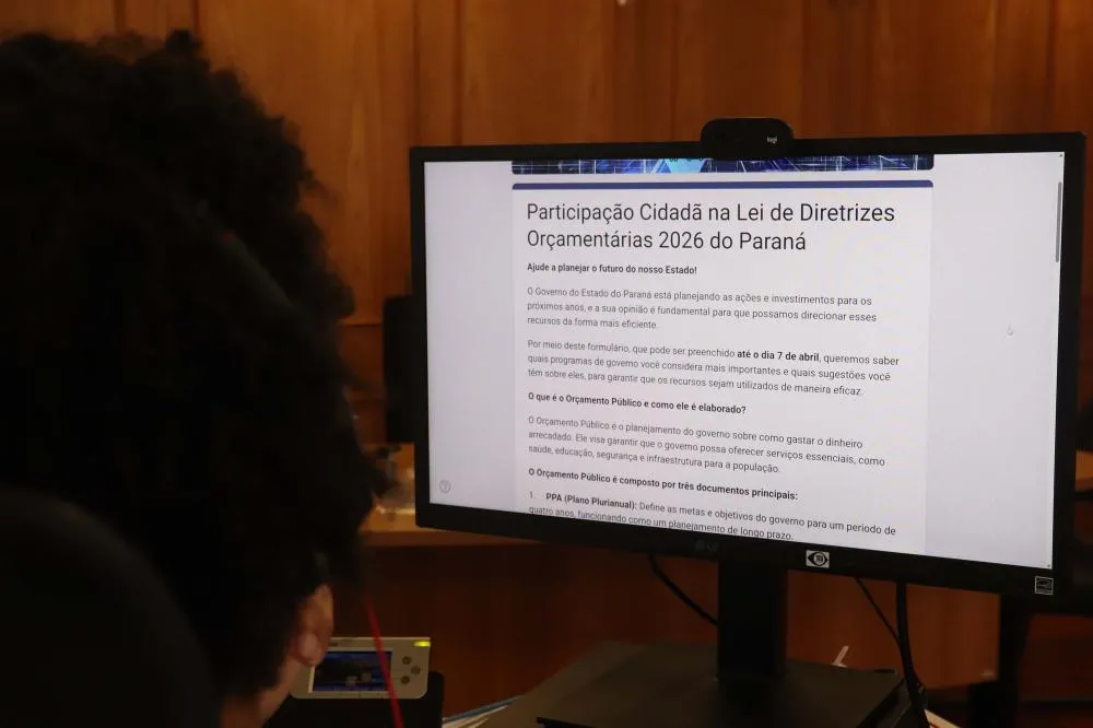 Governo do Paraná abre consulta popular para definir prioridades no Orçamento de 2026 Foto: SEFA