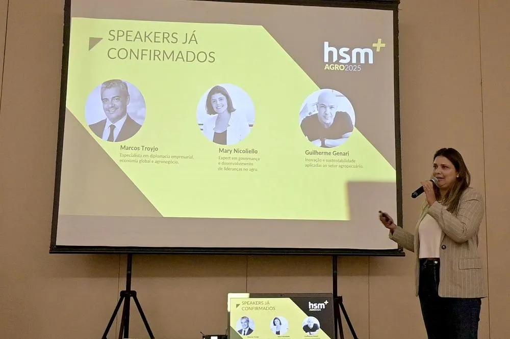 Executivos e especialistas do agronegócio participam de painel sobre inovação e liderança no setor, durante o lançamento do HSM+ Agro. Foto Toninho Anhaia