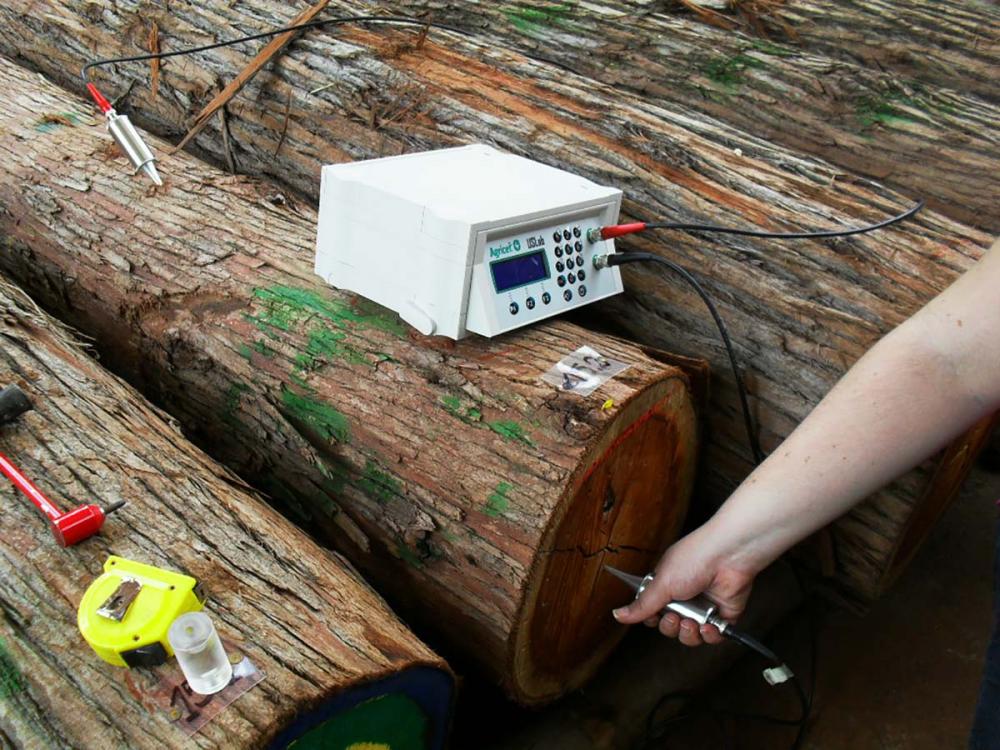 O equipamento é portátil e apto para uso em inspeções de árvores e classificação de peças de madeira, e permite, ainda, classificar e acompanhar a evolução de propriedades da madeira a partir de medições em árvores em pé, que podem ser de grande importânc