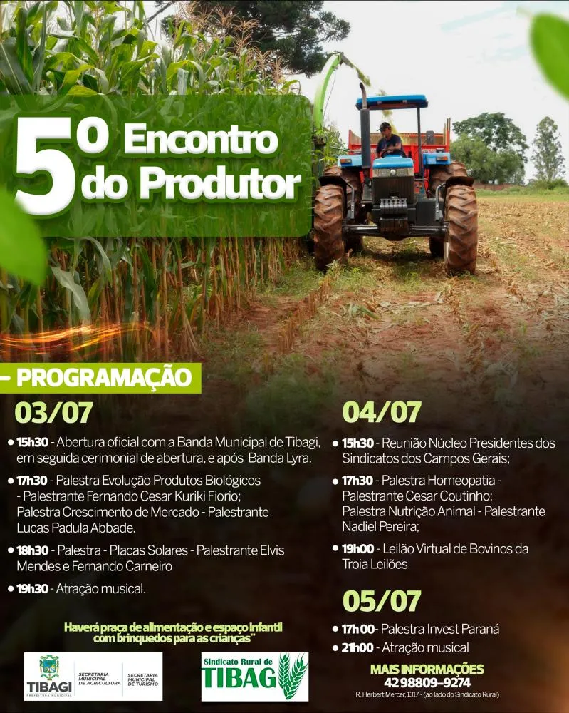 Programação do Encontro valoriza o produtor local e aposta em inovação no campo