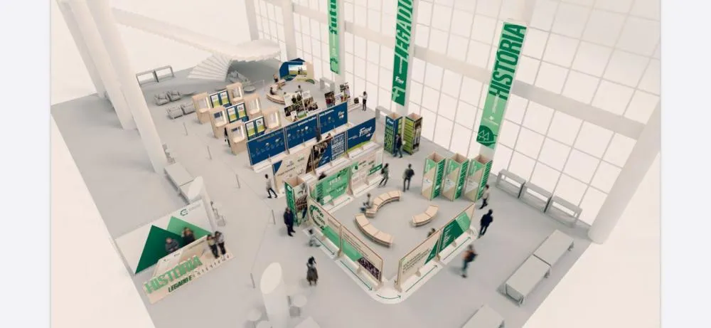 Projeto da exposição de imagens no hall do Palácio Iguaçu.