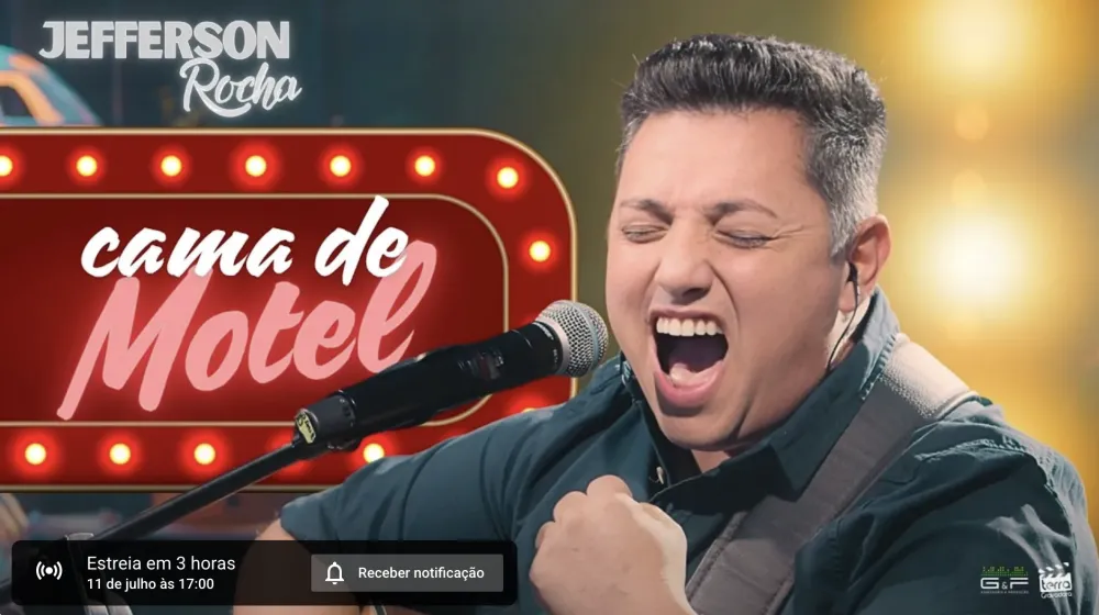 Jefferson Rocha lança “Cama de Motel” no YouTube com produção profissional direto de Goiânia.