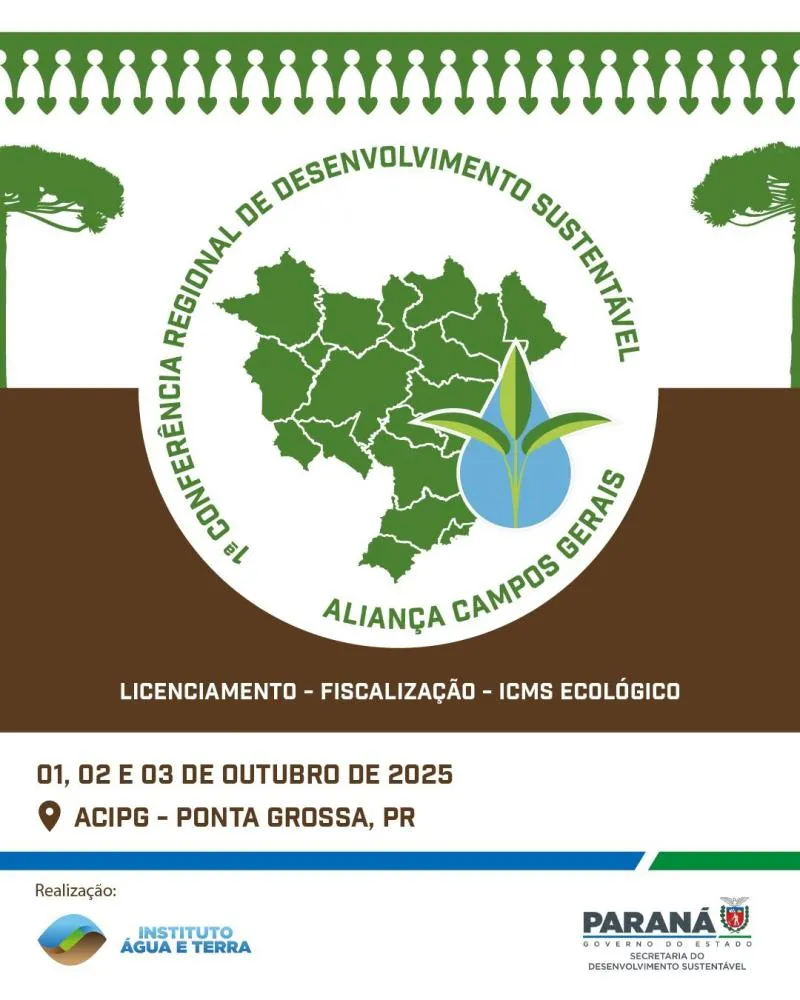 Conferência busca unir IAT, através do escritório regional de Ponta Grossa, municípios e sociedade pela sustentabilidade.