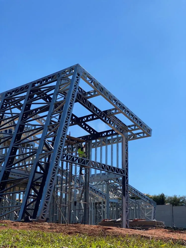 Imagem: Estrutura em Steel Frame. Foto: Divulgação iBUILD