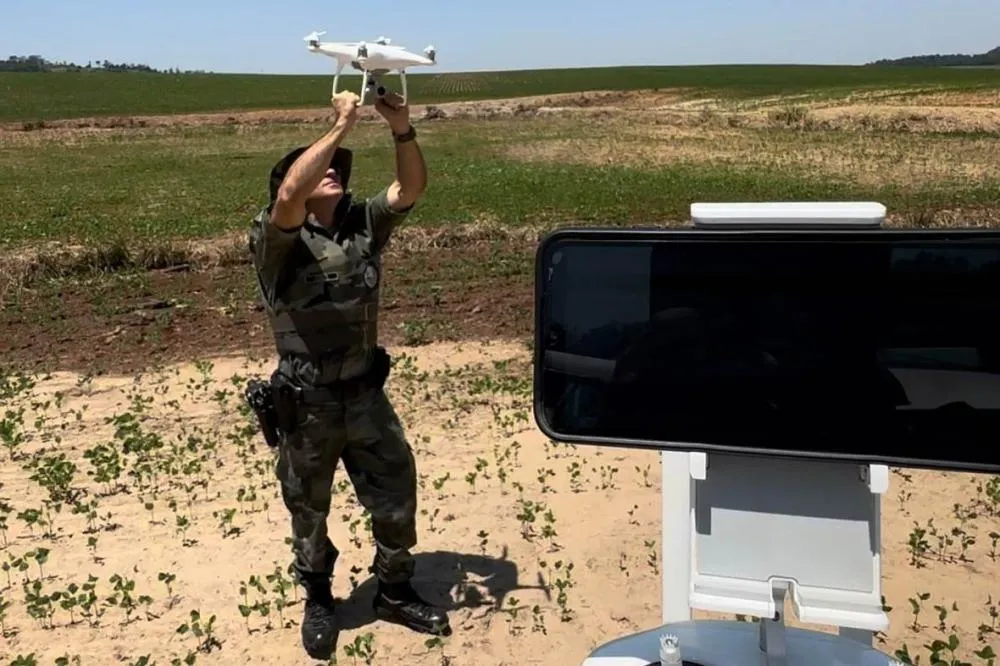 Batalhão Ambiental da PMPR inova e usa satélite e drones para fiscalizar crimes ambientais no Paraná Foto: PMPR