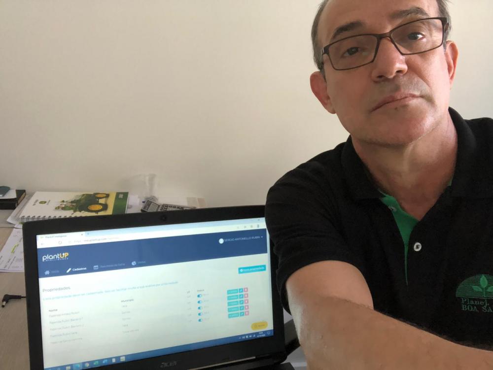 Sérgio Antonello Rubin é um dos usuários da PlantUP. Crédito - Divulgação