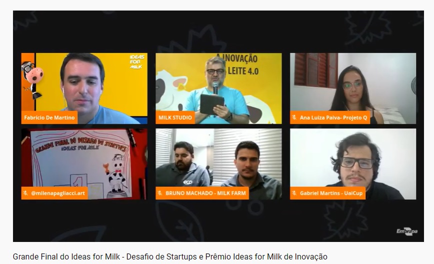 Grande final do Ideas For Milk 2020 - Desafio de Startups