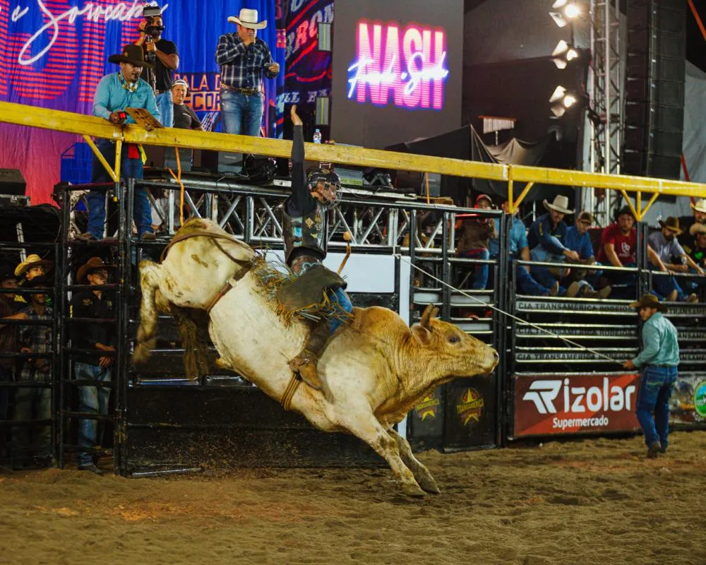 Shows acontecem na arena principal da festa, após as competições do rodeio 