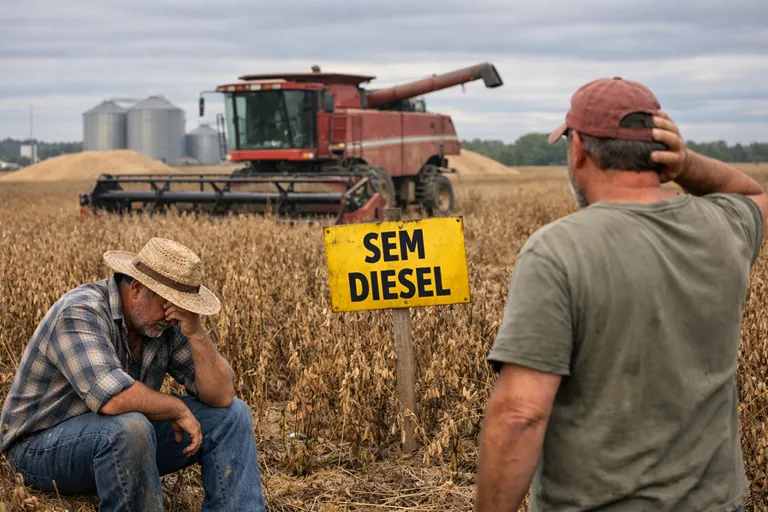  Aprosoja Brasil expressa preocupação com gravidade no fornecimento de diesel. Imagem gerada por I.A.