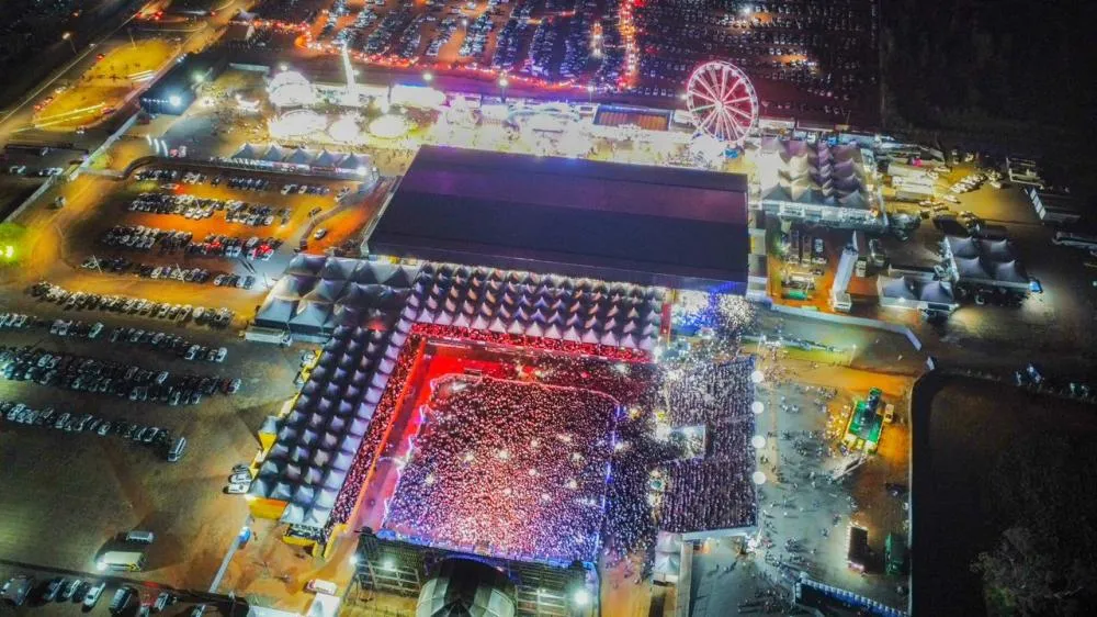 Votu International Rodeo: montagem de megaestrutura para shows de Luan Santana, Alok e Leonardo mobiliza cerca de 350 profissionais . Foto do Evento em 2025 - Foto Divulgação