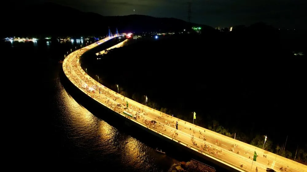 “Perseverança venceu o impossível”, diz Ratinho Junior na inauguração da Ponte de Guaratuba. Fotos Secom Governo do Paraná