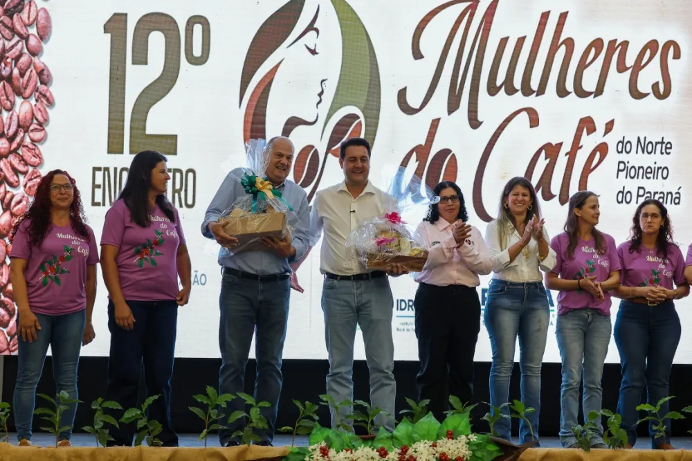 Ratinho Junior destaca protagonismo feminino no 12º Encontro das Mulheres do Café. Foto: Geraldo Bubniak/AEN