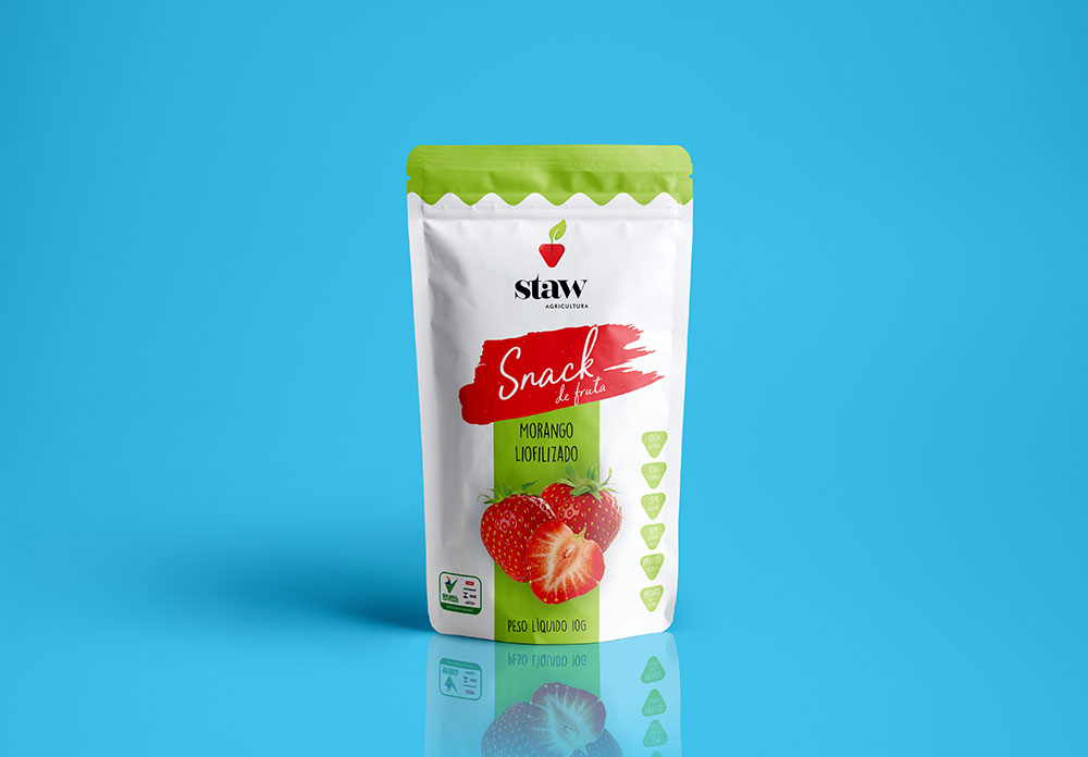 O morango liofilizado é um snack de morango in natura, que após a retirada da água fica crocante, delicioso e com seus nutrientes preservados.