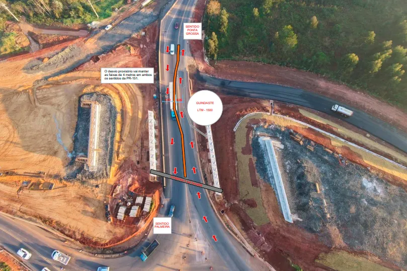 PR-151 em Ponta Grossa terá bloqueios temporários