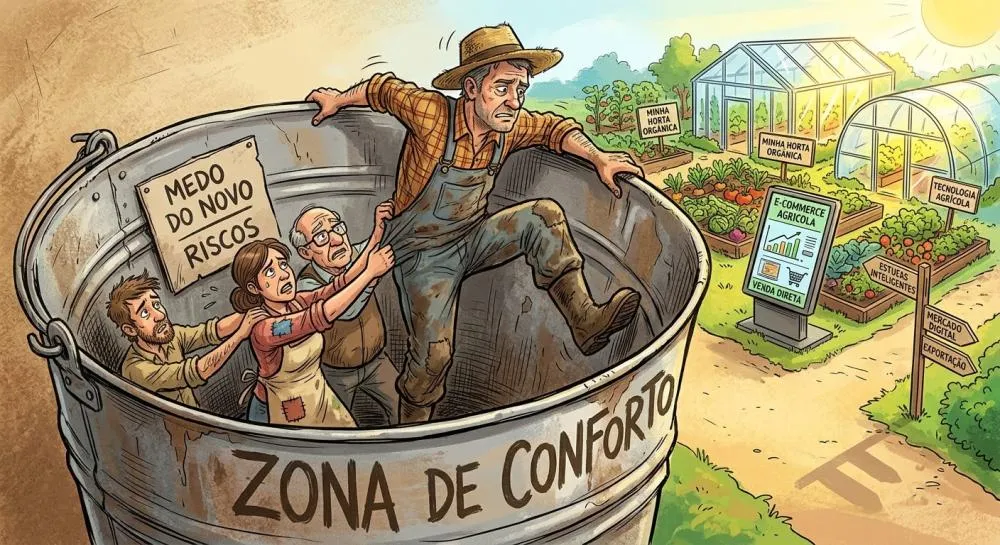O produtor não pode controlar a economia. Mas pode decidir se vai continuar dentro do balde.