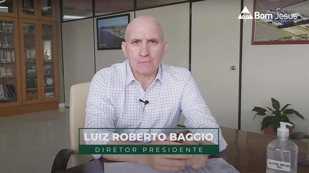 O diretor presidente da Cooperativa Agroindustrial Bom Jesus, Luiz Roberto Baggio, faz um balanço de 2020 e pontua as metas para 2021. 