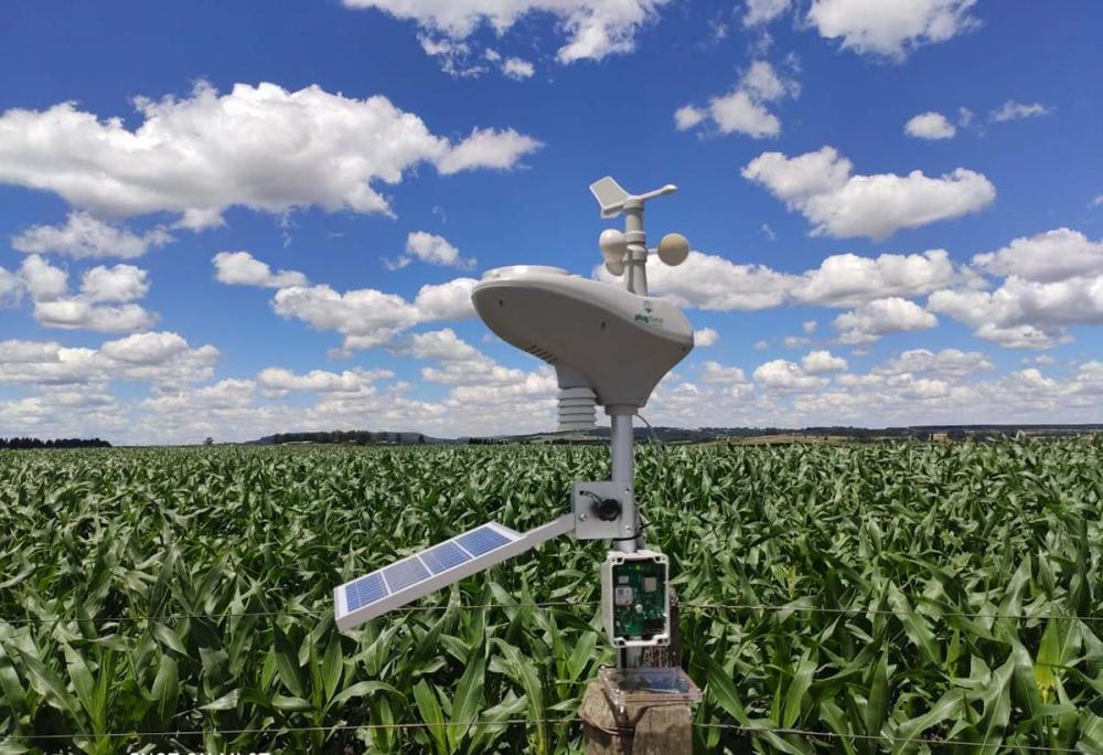 Com estações metereológicas on-line, por exemplo, quando começa a chover, o agricultor pode monitorar de forma virtual esses índices pluviométricos, além disso o registro histórico fica armazenado na plataforma web. Foto Divulgação Cleverson Braun